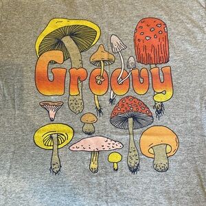 Groovy Mushroom T Shirt Sz M 🍄♥️🍄‍🟫